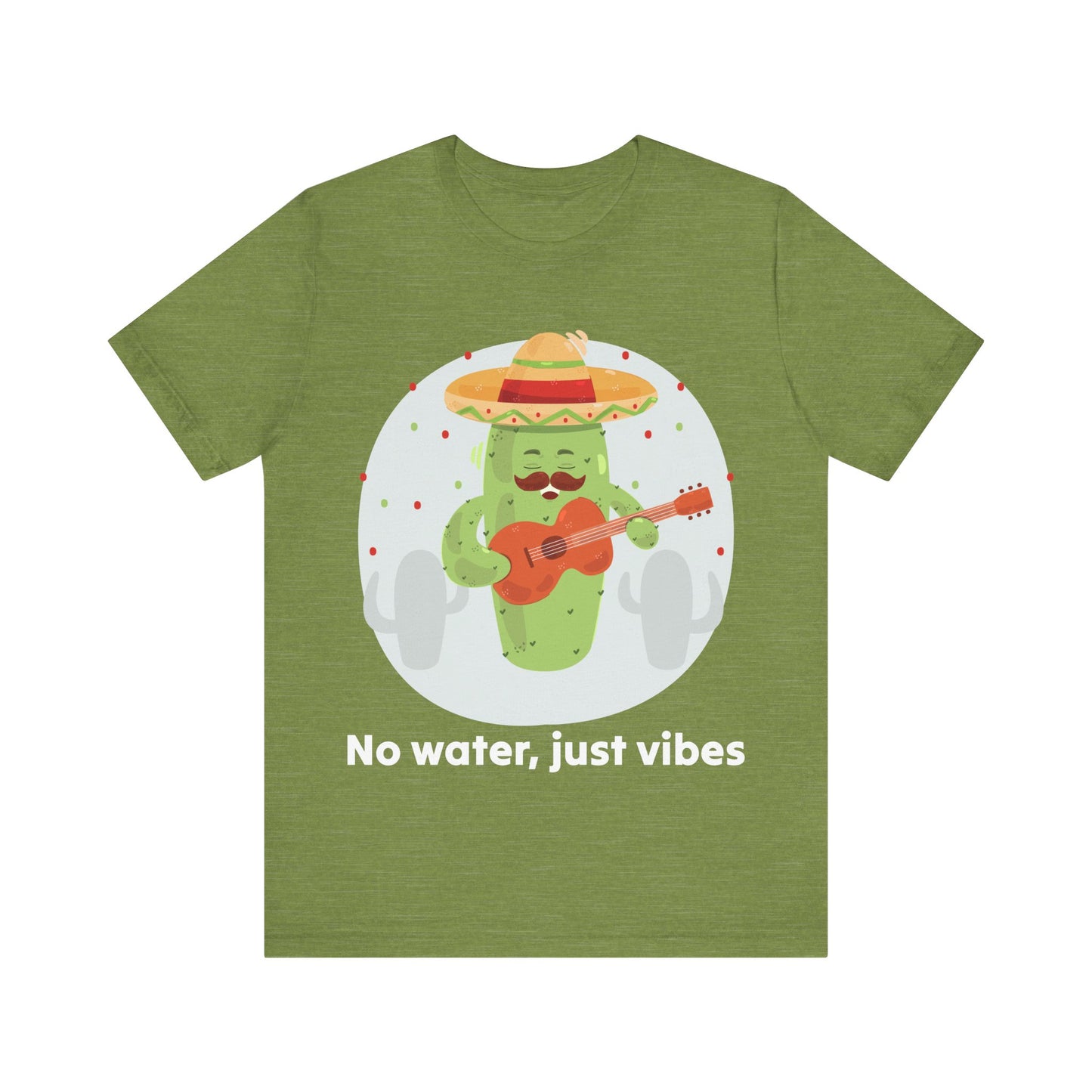 No Water Just Vibes Cactus Playing Guitar Art – Funny Music Lover Print, Boho Wall Decor, Gift for Guitarists, Desert Aesthetic