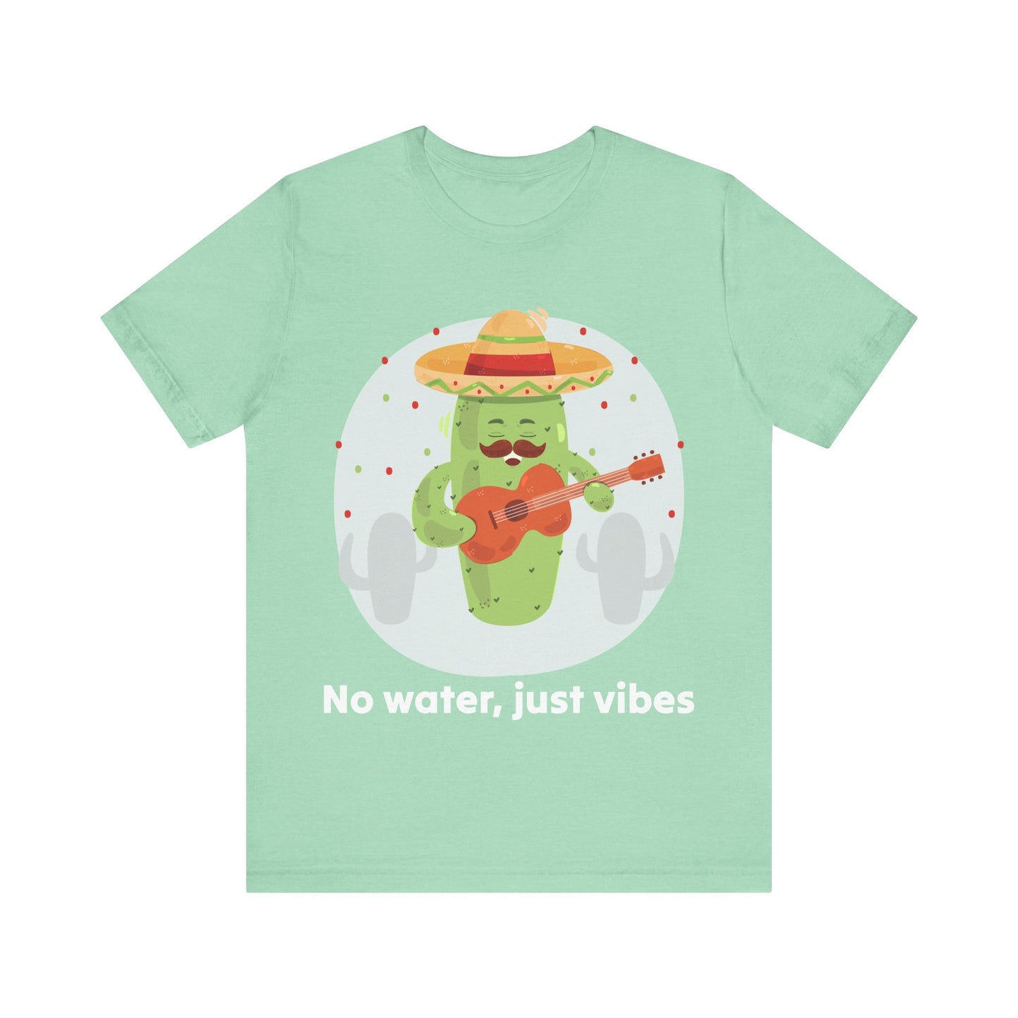 No Water Just Vibes Cactus Playing Guitar Art – Funny Music Lover Print, Boho Wall Decor, Gift for Guitarists, Desert Aesthetic