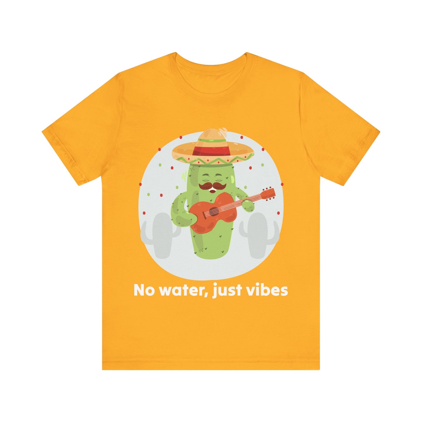 No Water Just Vibes Cactus Playing Guitar Art – Funny Music Lover Print, Boho Wall Decor, Gift for Guitarists, Desert Aesthetic