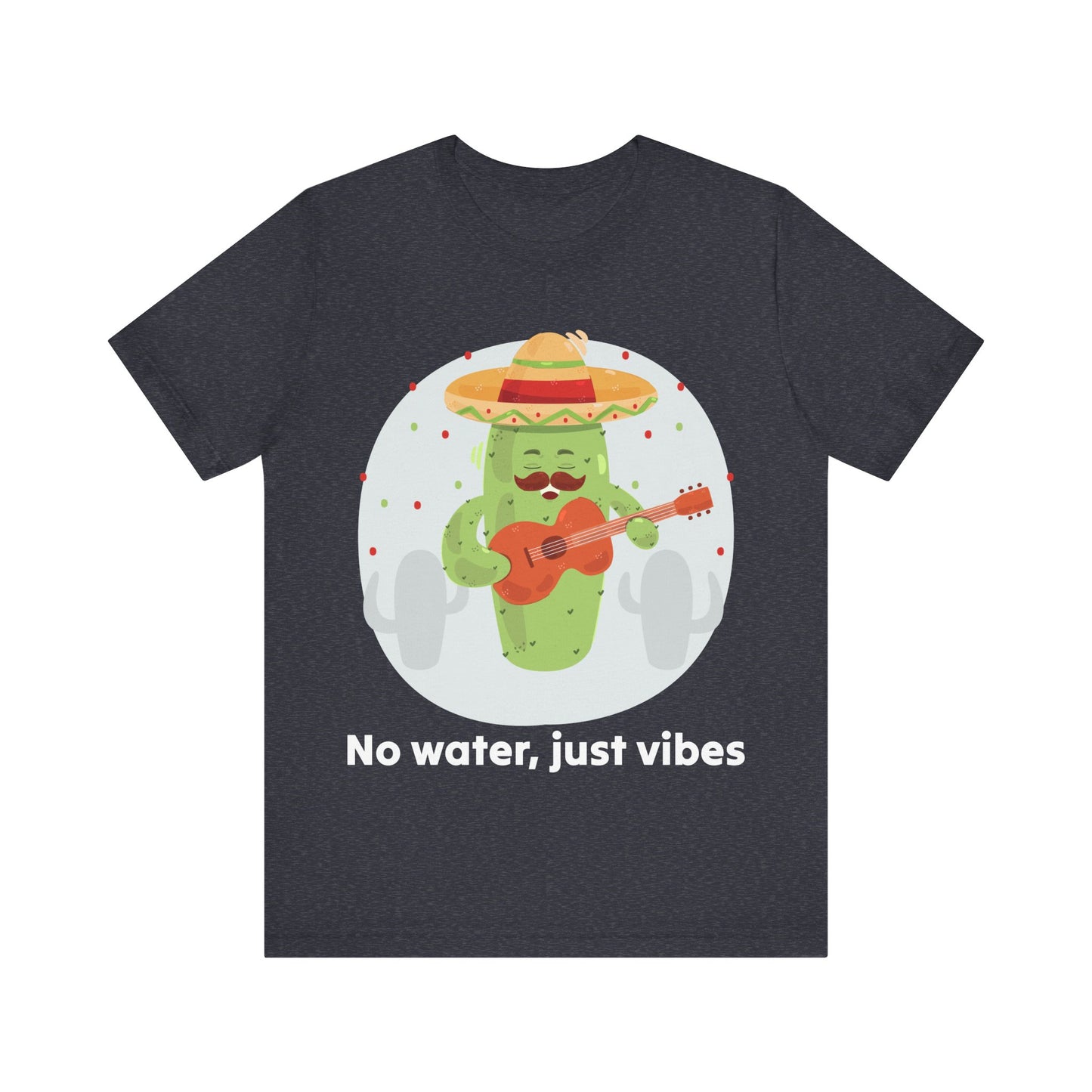 No Water Just Vibes Cactus Playing Guitar Art – Funny Music Lover Print, Boho Wall Decor, Gift for Guitarists, Desert Aesthetic