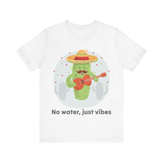 No Water Just Vibes Cactus Playing Guitar Art – Funny Music Lover Print, Boho Wall Decor, Gift for Guitarists, Desert Aesthetic