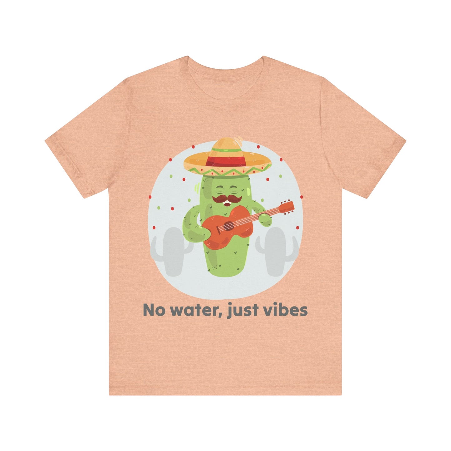 No Water Just Vibes Cactus Playing Guitar Art – Funny Music Lover Print, Boho Wall Decor, Gift for Guitarists, Desert Aesthetic