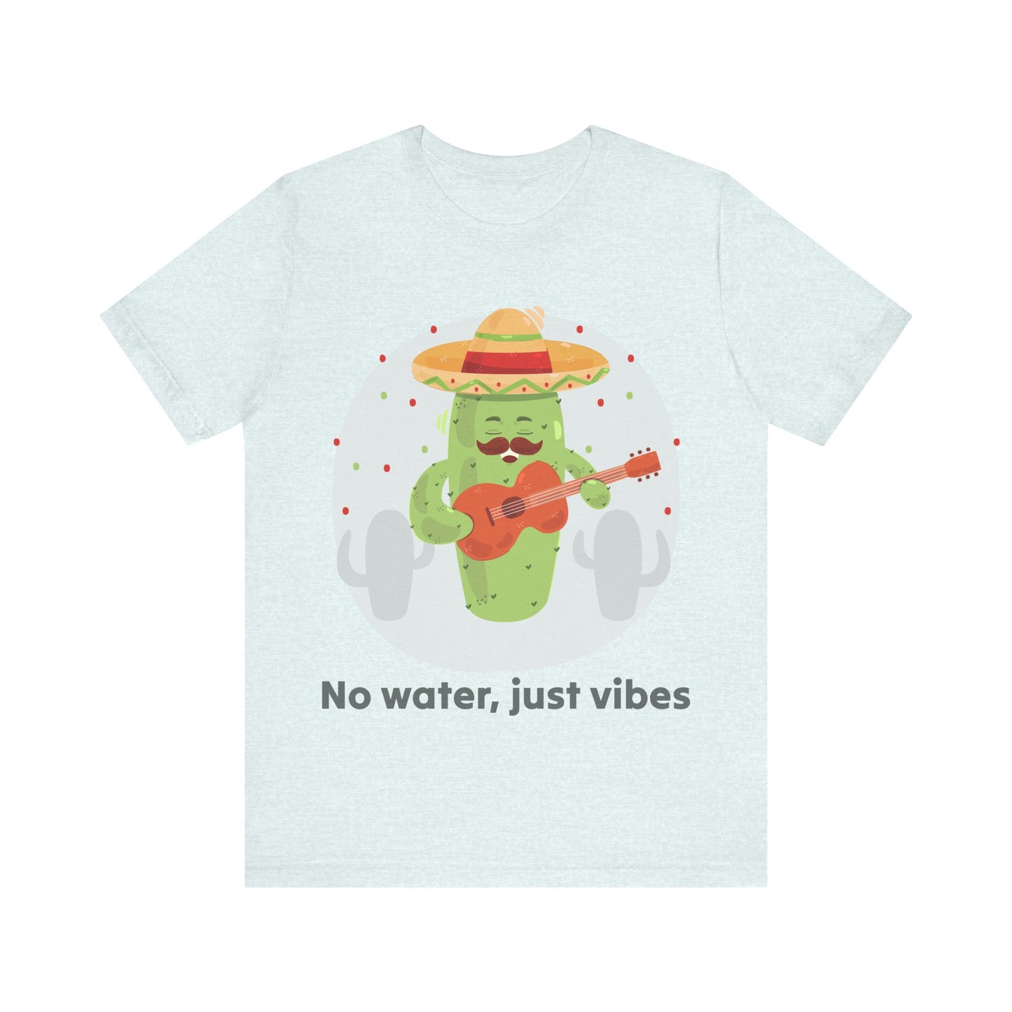 No Water Just Vibes Cactus Playing Guitar Art – Funny Music Lover Print, Boho Wall Decor, Gift for Guitarists, Desert Aesthetic