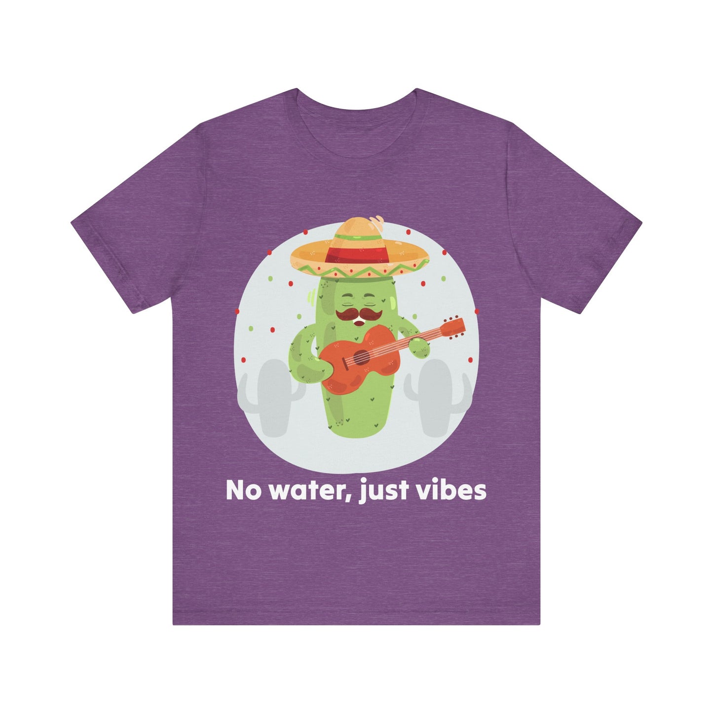 No Water Just Vibes Cactus Playing Guitar Art – Funny Music Lover Print, Boho Wall Decor, Gift for Guitarists, Desert Aesthetic